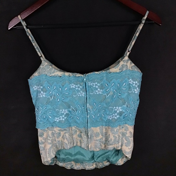Marciano Ribbed Lace Brocade Textured Bustier S - Picture 3 of 5